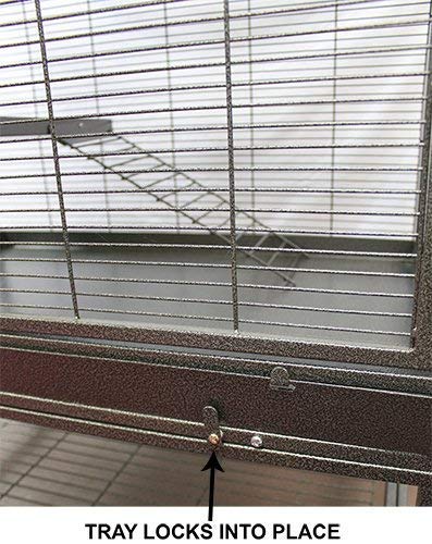 Durable All-Metal Mansion Cage For Chinchillas, Rats, Ferrets, Degus (2-Level)